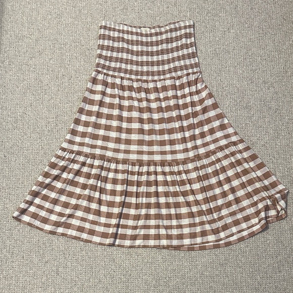 Nation Brown Checkered Women's Skirt - Picture 1 of 3